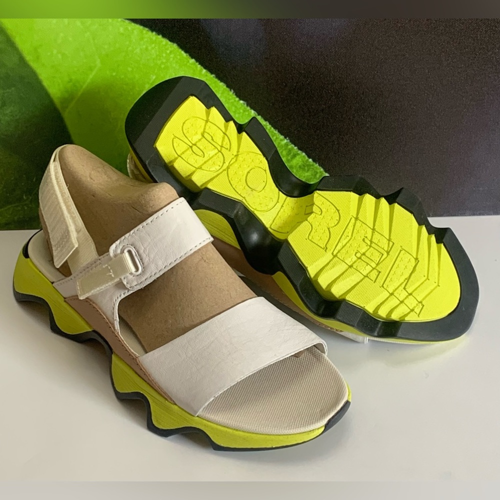 New Sorel Leather Kinetic Impact ll Sling Low Sandal/Sea Salt/ Size 11